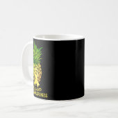 Ananas Kinder Krebs Aufklärung Geschenk Kaffeetasse (Vorderseite Links)