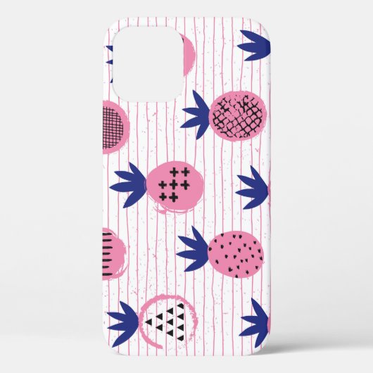 Ananas-Kinderdesign, Vintages Muster. Case-Mate iPhone Hülle (Rückseite)