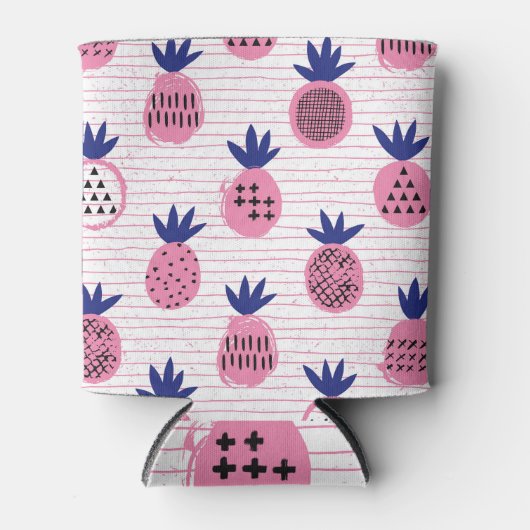 Ananas-Kinderdesign, Vintages Muster. Dosenkühler (Vorderseite)