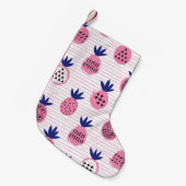 Ananas-Kinderdesign, Vintages Muster. Kleiner Weihnachtsstrumpf (Vorderansicht (hängend))