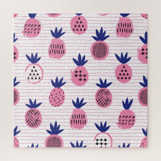 Ananas-Kinderdesign, Vintages Muster. Puzzle (Vertikal)