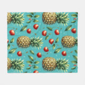 Ananas Kirsch Glückseligkeit Fleecedecke (Vorderseite (Horizontal))