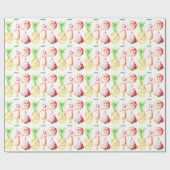 Ananas, Kirschen, Donuts, Eiscreme, Wassermelone Geschenkpapier (Flach)
