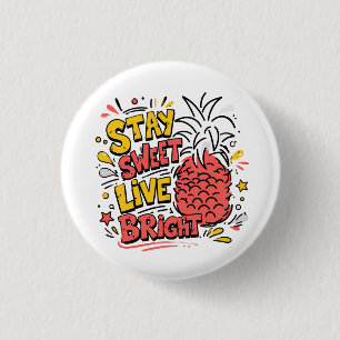 Ananas-Knopfnadel   Süßer tropischer Badge Button