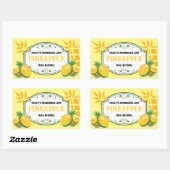 Ananas-Konfitüre Rechteckiger Aufkleber (Blatt)