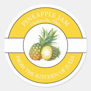 Ananas-Konfitüre Runder Aufkleber