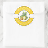 Ananas-Konfitüre Runder Aufkleber (Tasche)