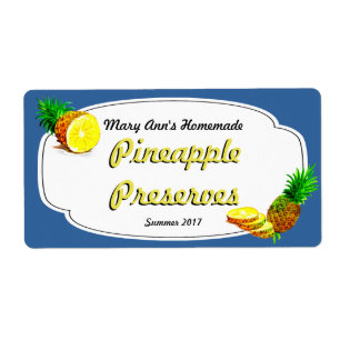 Ananas-Konserven, die Aufkleber einmachen