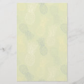 Ananas-Kontur-Muster auf Grün Briefpapier (Vorderseite)