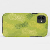 Ananas-Kontur-Muster auf Grün Case-Mate iPhone Hülle (Rückseite (Horizontal))