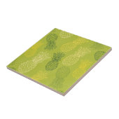 Ananas-Kontur-Muster auf Grün Fliese (Seite)