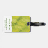 Ananas-Kontur-Muster auf Grün Gepäckanhänger (Rückseite horizontal)