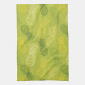 Ananas-Kontur-Muster auf Grün Handtuch (Vertikal)