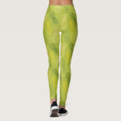 Ananas-Kontur-Muster auf Grün Leggings (Rückseite)