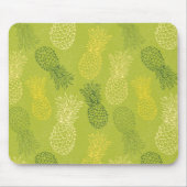 Ananas-Kontur-Muster auf Grün Mousepad (Vorne)
