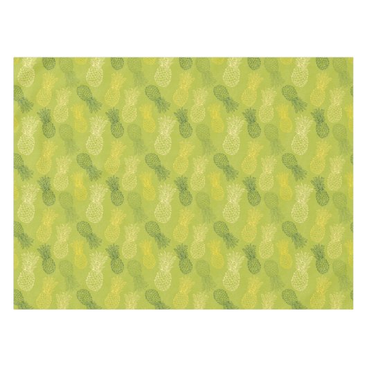 Ananas-Kontur-Muster auf Grün Tischdecke (Vorderseite (Horizontal))
