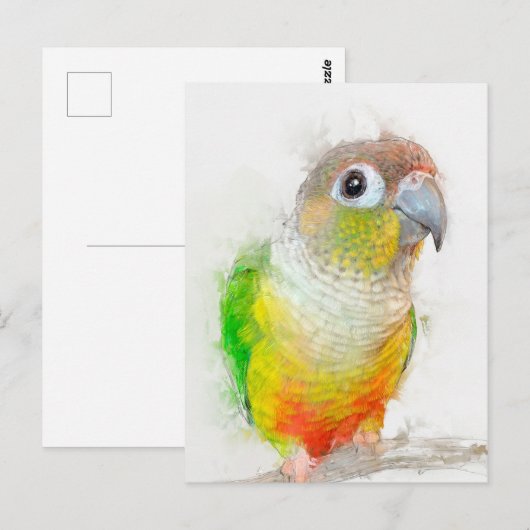 Ananas-Konure-Portrait Postkarte (Vorne/Hinten)