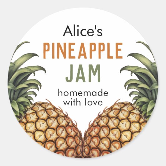 Ananas-Konzentrat Runder Aufkleber (Vorderseite)