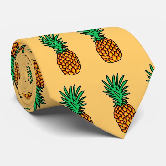 Ananas Krawatte (Gerollt)