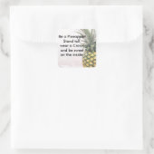 Ananas-Krone Quadratischer Aufkleber (Tasche)