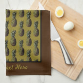 Ananas Küchentuch - Fakultative Personalisierung (Viertel Falte)