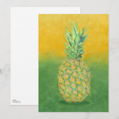Ananas Kunst Einladung (Vorne/Hinten)
