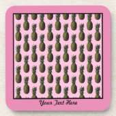 Ananas Kunststoff-Untersetzer - Individualisieren Getränkeuntersetzer (Vorderseite)