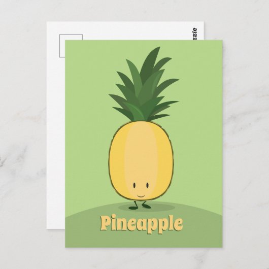 Ananas lächeln | Postkarte (Vorne/Hinten)
