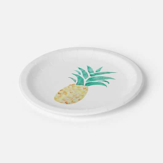 Ananas-Lackierung Tropenpapierplatte Pappteller (Schrägansicht)