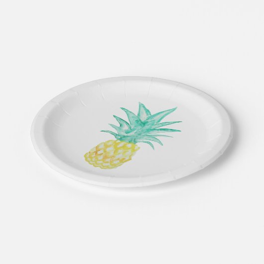 Ananas-Lackierung Tropenpapierplatte Pappteller (Schrägansicht)