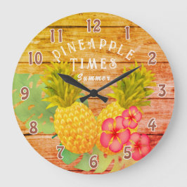Ananas-Landzunge Große Wanduhr