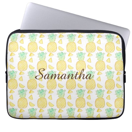 Ananas Laptopschutzhülle (Vorderseite)