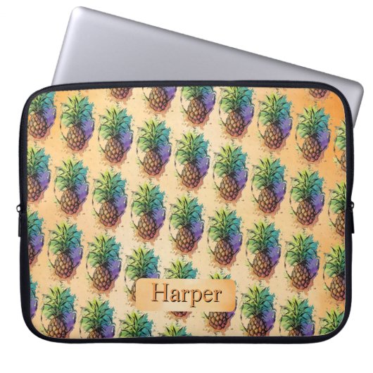 Ananas Laptopschutzhülle (Vorderseite)