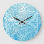 Ananas-Leben III Große Wanduhr (Vorderseite)