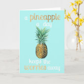 Ananas Lebensangebot Karte (Gelbe Blume)