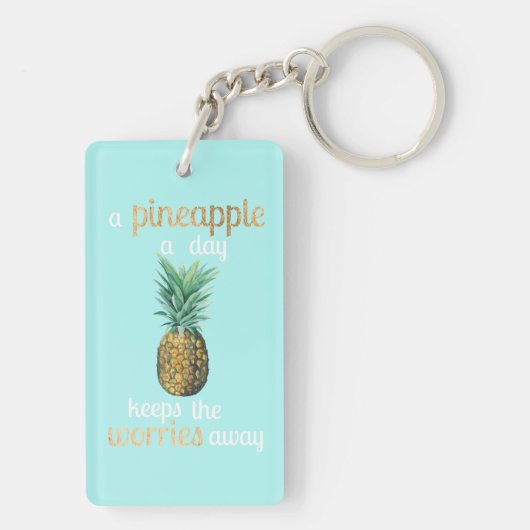 Ananas Lebensangebot Schlüsselanhänger (Rückseite)
