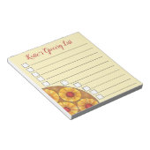 Ananas - Lebensmittelliste für Ananas Notizblock (angewinkelt)