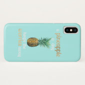 Ananas Lebensquote Case-Mate iPhone Hülle (Rückseite (Horizontal))