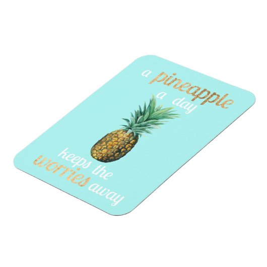 Ananas Lebensquote Magnet (Linke Seite)
