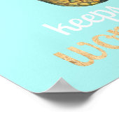 Ananas Lebensquote Poster (Ecke)