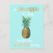 Ananas Lebensquote Postkarte (Vorderseite)