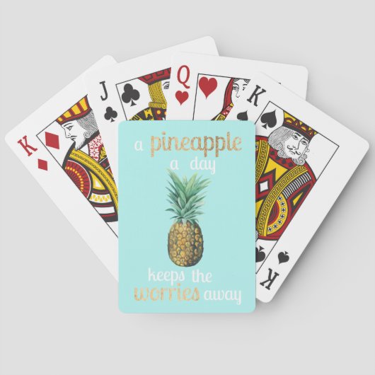 Ananas Lebensquote Spielkarten (Rückseite)