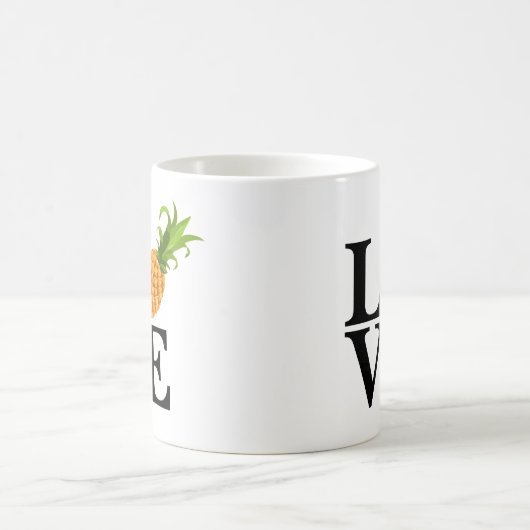 Ananas-Liebe-Tasse Kaffeetasse (Mittel)