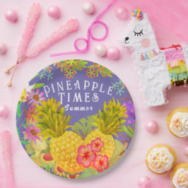 Ananas Lila Pappteller