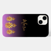 Ananas, lila pinkfarben, tragen einen Namen Case-Mate iPhone Hülle (Rückseite (Horizontal))