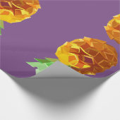 Ananas Lila Wrapping Pape Geschenkpapier (Ecke)