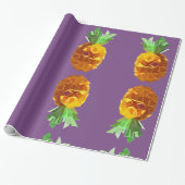Ananas Lila Wrapping Pape Geschenkpapier (Ungerollt)