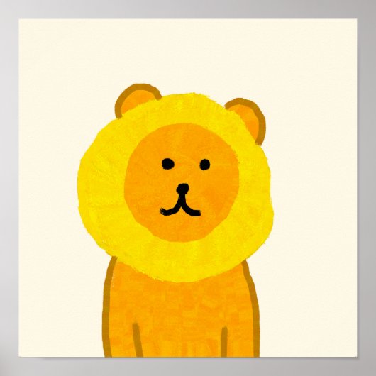 Ananas-Lion-Poster Poster (Vorne)