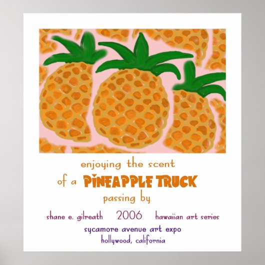 Ananas-LKW Poster (Vorne)