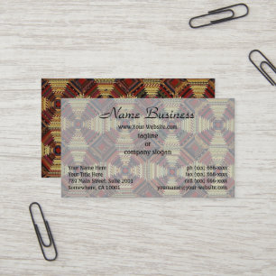 Ananas-Log-Cabin-Patchwork-Design Visitenkarte
